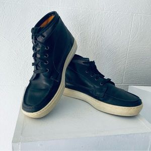 Vintage Y2K TIMBERLAND Earthkeepers Sneakers Blk Leather/Grey Fabric Mens sz 9